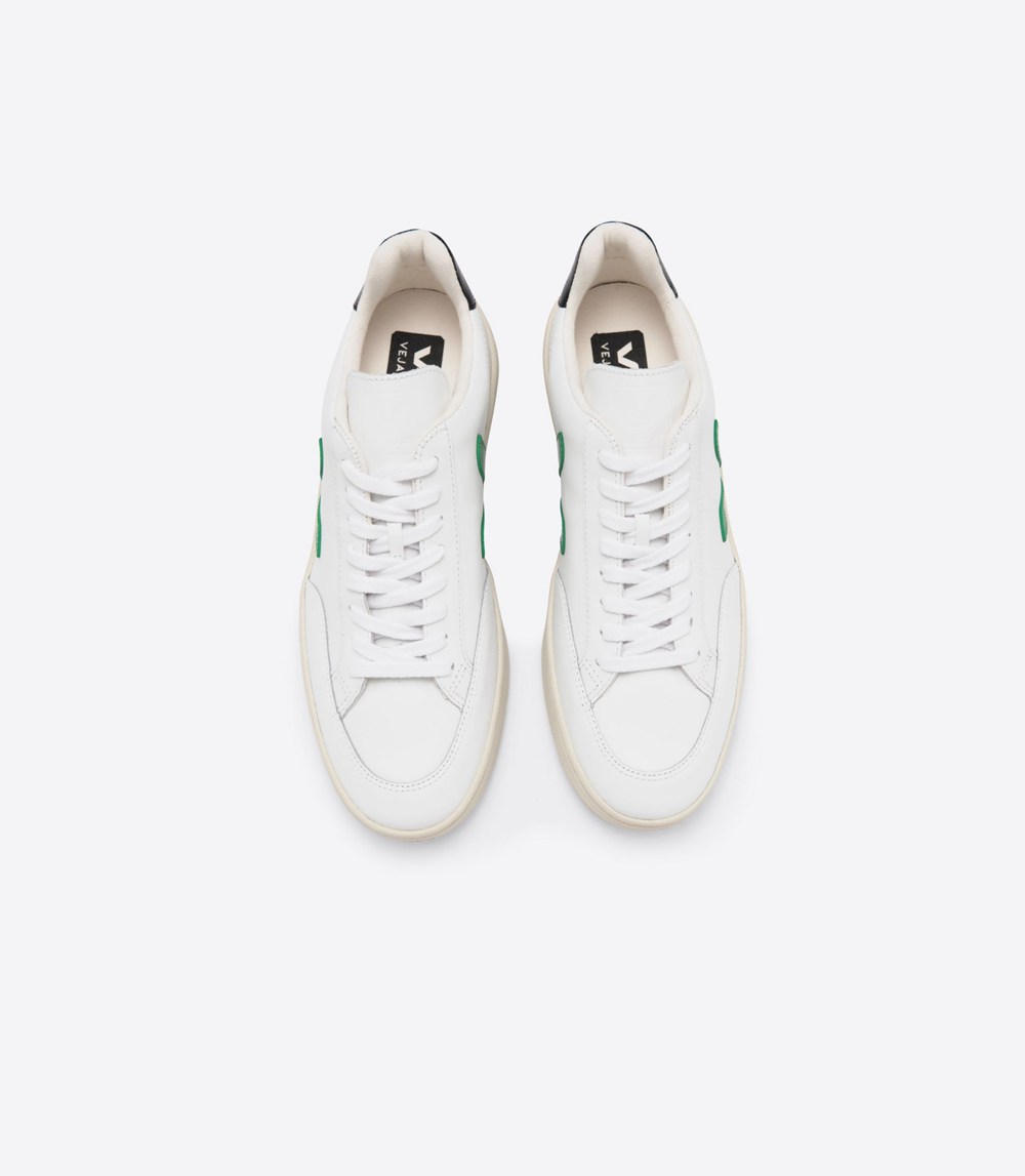 Veja Sneakers Mens - V-12 Leather - White - 4528CBPHM